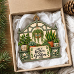 Custom Name Gardening Christmas Gifts for Plant Lovers - Personalized Christmas Wooden Ornament