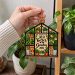 Custom Name Greenhouse Gardening Gifts for Plant Lovers - Personalized Christmas Wooden Ornament