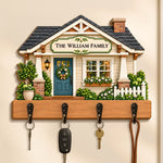 Custom Family Name Home Decor - Personalized Wooden Key Holder