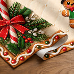 Custom Name Christmas Gingerbread Family Gifts - Personalized Table Runner