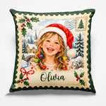 Custom Name Christmas Portrait Gifts for Children - Personalized Photo Pillow