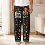 Custom Name Guitar Gifts for Guitar Lovers - Personalized Pajama Pants