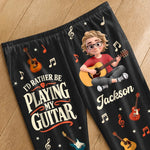 Custom Name Guitar Gifts for Guitar Lovers - Personalized Pajama Pants