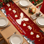 Custom Name Christmas Angel Memorial Decor - Personalized Table Runner