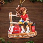 Custom Name Volleyball Gifts for Girls - Personalized Acrylic Ornament