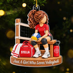 Custom Name Volleyball Gifts for Girls - Personalized Acrylic Ornament
