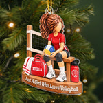 Custom Name Volleyball Gifts for Girls - Personalized Acrylic Ornament