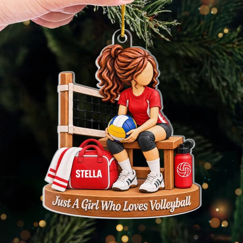 Custom Name Volleyball Gifts for Girls - Personalized Acrylic Ornament