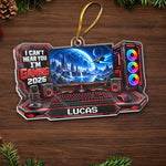 Custom Name Cyber Gamer Christmas Gifts - Personalized Acrylic Ornament