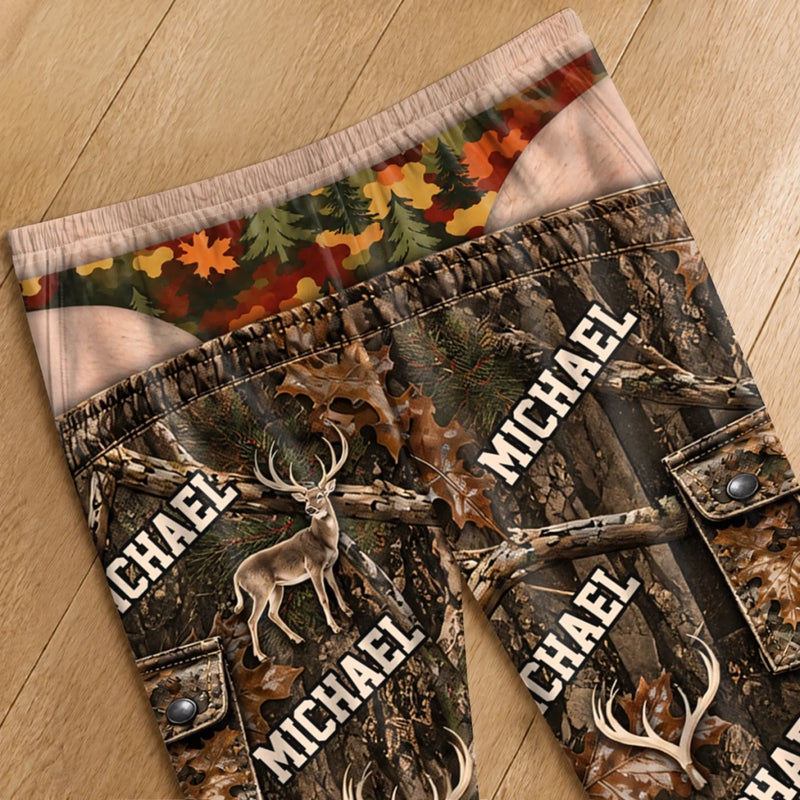 Custom Name Deer Hunting Gifts for Hunters - Personalized Pajama Pants