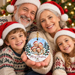 Personalized Photo Ceramic Ornament – Christmas Gifts For Grandparents – Christmas With Grandkids