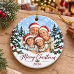 Personalized Photo Ceramic Ornament – Christmas Gifts For Grandparents – Christmas With Grandkids