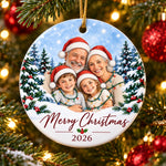 Personalized Photo Ceramic Ornament – Christmas Gifts For Grandparents – Christmas With Grandkids