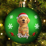 Custom Pet Name Christmas Gifts for Pet Lovers - Personalized Full Wrap Ball Ornament