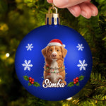 Custom Pet Name Christmas Gifts for Pet Lovers - Personalized Full Wrap Ball Ornament