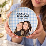 Custom Photo Friendship Gifts for Sisters and Best Friends - Personalized Jewelry Dish