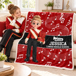 Custom Name Marching Band Music Gifts for Students - Personalized Blanket