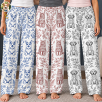 Custom Pet Photo Floral Pet Lover Gifts - Personalized Pajama Pants