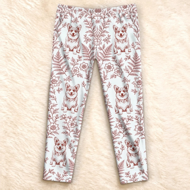 Custom Pet Photo Floral Pet Lover Gifts - Personalized Pajama Pants