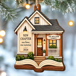 Custom Name New Home 1st Christmas Keepsake - Personalized Wooden Ornament