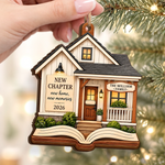 Custom Name New Home 1st Christmas Keepsake - Personalized Wooden Ornament