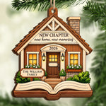 Custom Name 1st Christmas New Home Family Gifts - Personalized Wooden Ornament