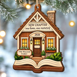 Custom Name 1st Christmas New Home Family Gifts - Personalized Wooden Ornament