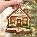 Custom Name 1st Christmas New Home Family Gifts - Personalized Wooden Ornament