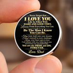 Custom Name Son Gifts from Dad - Personalized Pocket Hug
