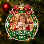 Custom Photo Kids Christmas Keepsake Gifts - Personalized Acrylic Ornament