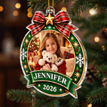 Custom Photo Kids Christmas Keepsake Gifts - Personalized Acrylic Ornament