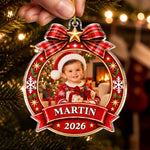 Custom Photo Kids Christmas Keepsake Gifts - Personalized Acrylic Ornament