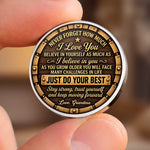 Custom Name Grandson Gifts - Personalized Pocket Hug