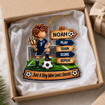 Custom Name Soccer Gifts for Boys - Personalized Acrylic Ornament