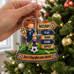 Custom Name Soccer Gifts for Boys - Personalized Acrylic Ornament
