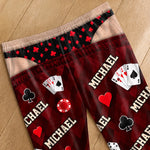 Custom Name Poker Night Gifts for Men - Personalized Pajama Pants