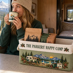 Custom Name Camping Gifts for Family - Personalized Storage Basket