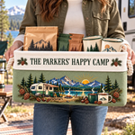 Custom Name Camping Gifts for Family - Personalized Storage Basket