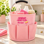Custom Name Sunday Reset Club Cleaning Gifts - Personalized Tool Bag