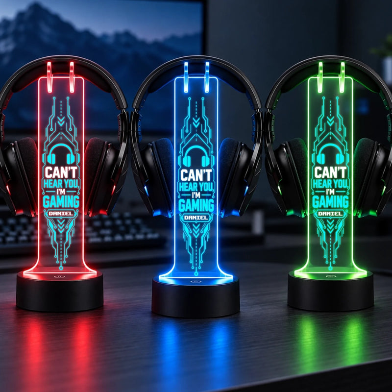 Custom Name Gaming Gifts for Gamers - Personalized Headphone Stand