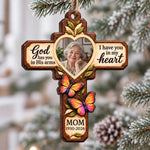 Custom Photo Memorial Dad Gifts - Personalized Wooden Ornament