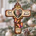 Custom Photo Memorial Dad Gifts - Personalized Wooden Ornament