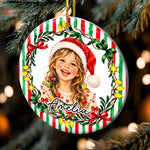 Custom Photo Family Christmas Gifts - Personalized Ceramic Ornament
