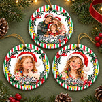 Custom Photo Family Christmas Gifts - Personalized Ceramic Ornament