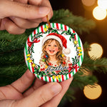 Custom Photo Family Christmas Gifts - Personalized Ceramic Ornament