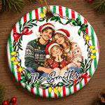 Custom Photo Family Christmas Gifts - Personalized Ceramic Ornament