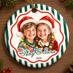 Custom Name Christmas Gifts for Children - Personalized Ceramic Ornament