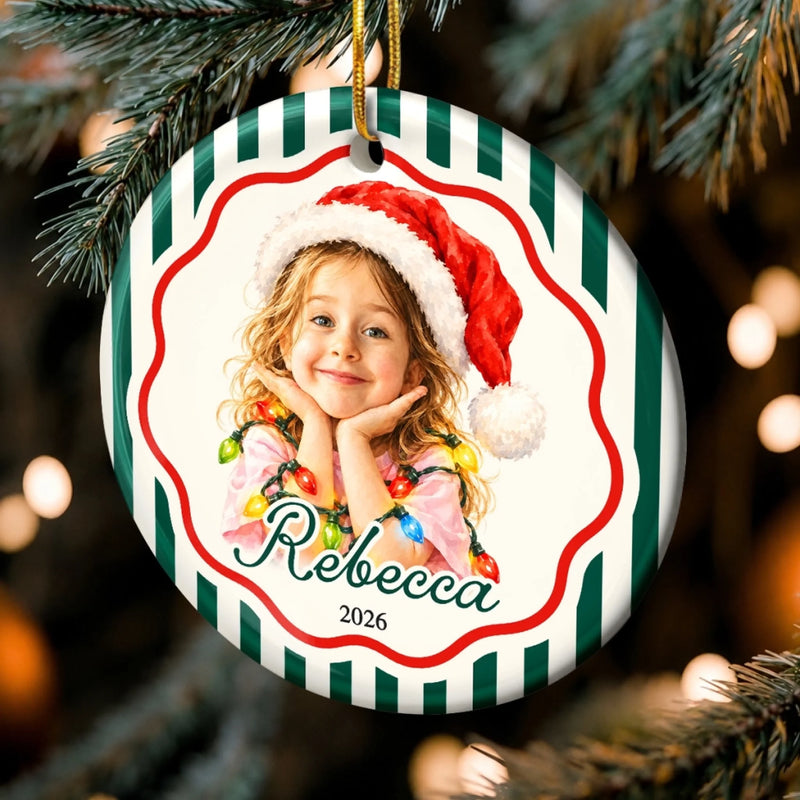 Custom Name Christmas Gifts for Children - Personalized Ceramic Ornament