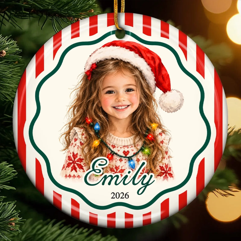 Custom Name Christmas Gifts for Children - Personalized Ceramic Ornament