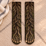 Custom Funny Hairy Feet Novelty Socks for Men and Women - Personalized Middle Tube Socks